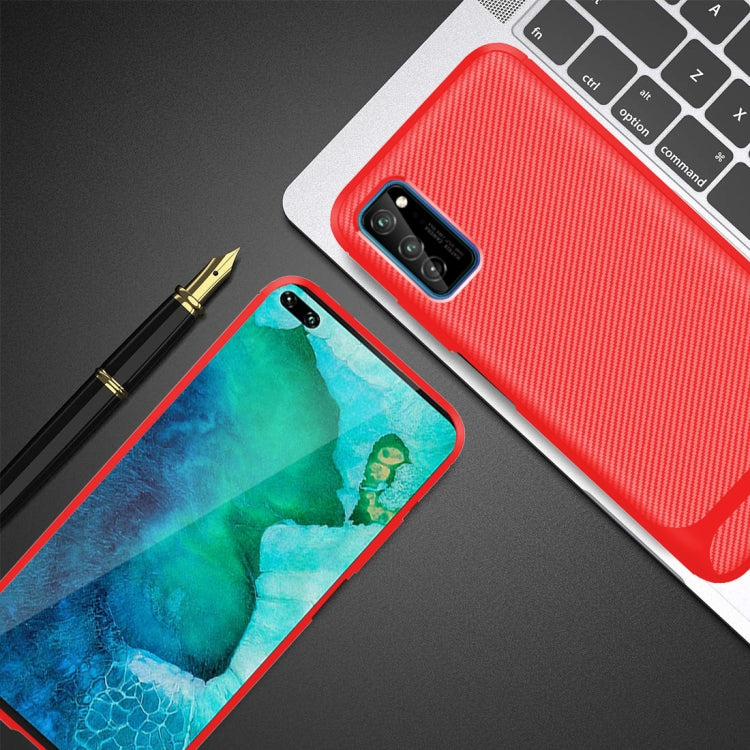 For OPPO Reno4 Pro Carbon Fiber Texture Shockproof TPU Protective Case