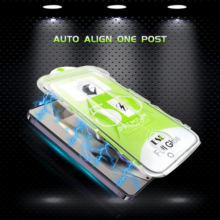 For Galaxy S24 Ultra 5G 10pcs 5D Curved Easy Install Dust-proof Box HD Tempered Glass Film with Lens Film, Support Ultrasonic Unlock