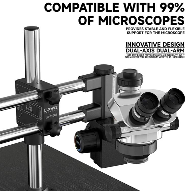 LUOWEI LW-GK02 Titan 360 Degree Rotating Lift Microscope Universal Dual Axis Swing Arm Stand