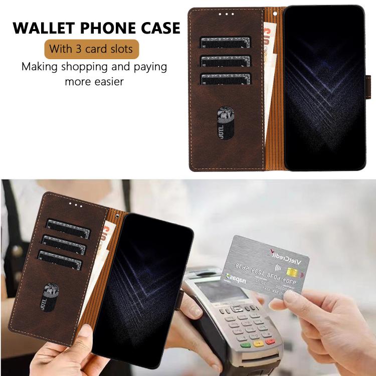 For Honor 90 Color Matching Buckle Clasp Vegan Leather Phone Case