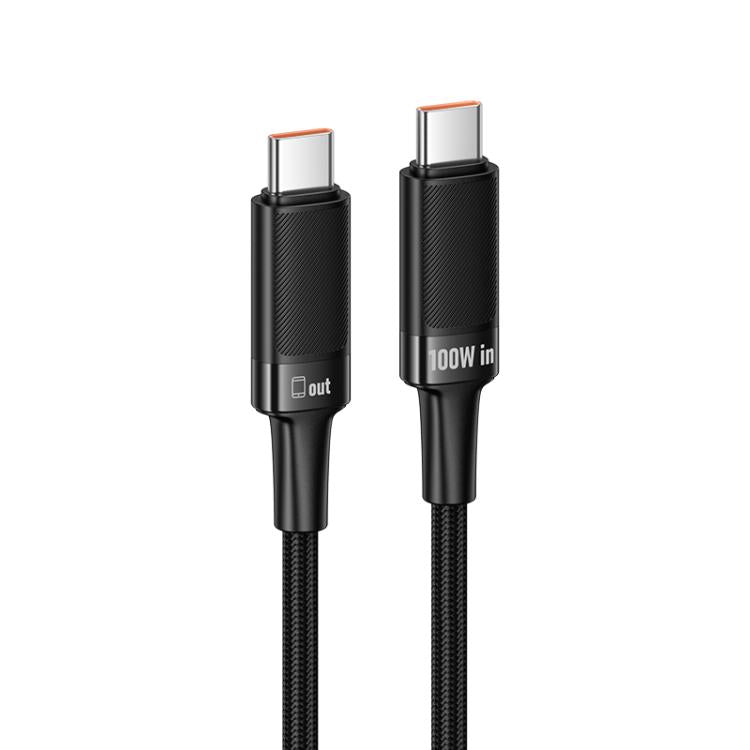 hoco U153 1.2m Extreme 100W Type-C to Type-C Multi-protocol Charging Cable - Black
