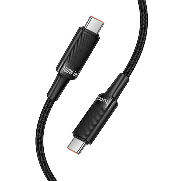 hoco U153 1.2m Extreme 100W Type-C to Type-C Multi-protocol Charging Cable - Black