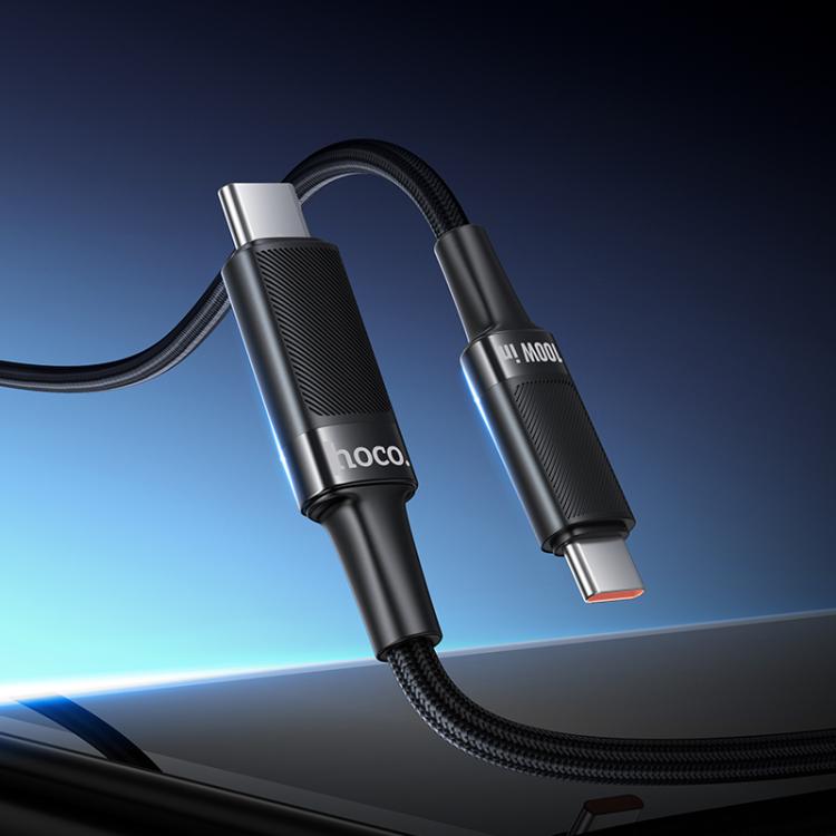 hoco U153 1.2m Extreme 100W Type-C to Type-C Multi-protocol Charging Cable - Black