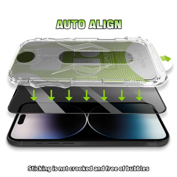 For iPhone 11 Pro Max 10pcs 5D Curved Easy Install Dust-proof Box Privacy Tempered Glass Film with Lens Film
