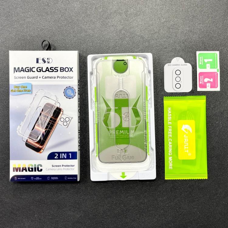 For iPhone X / XS 10pcs 5D Curved Easy Install Dust-proof Box Privacy Tempered Glass Film with Lens Film
