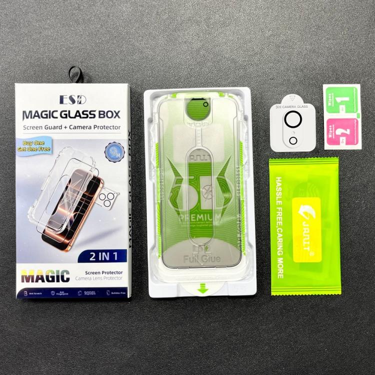 For iPhone XR 10pcs 5D Curved Easy Install Dust-proof Box Privacy Tempered Glass Film with Lens Film