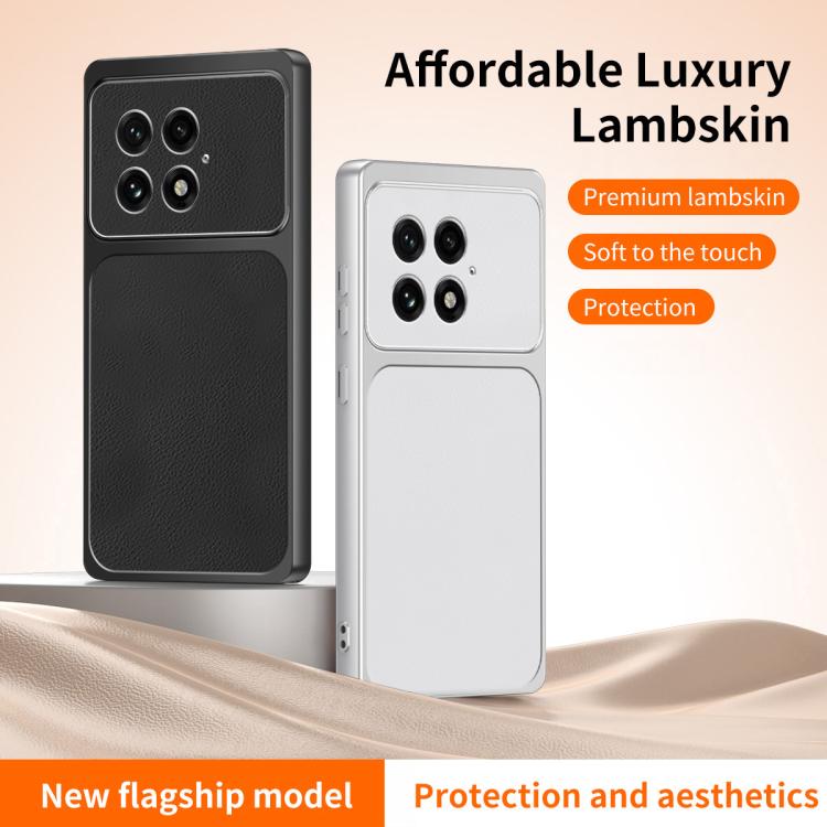 For OnePlus 13 WANLONFENG Lambskin Texture PC TPU Phone Case with 2pcs Screen Films
