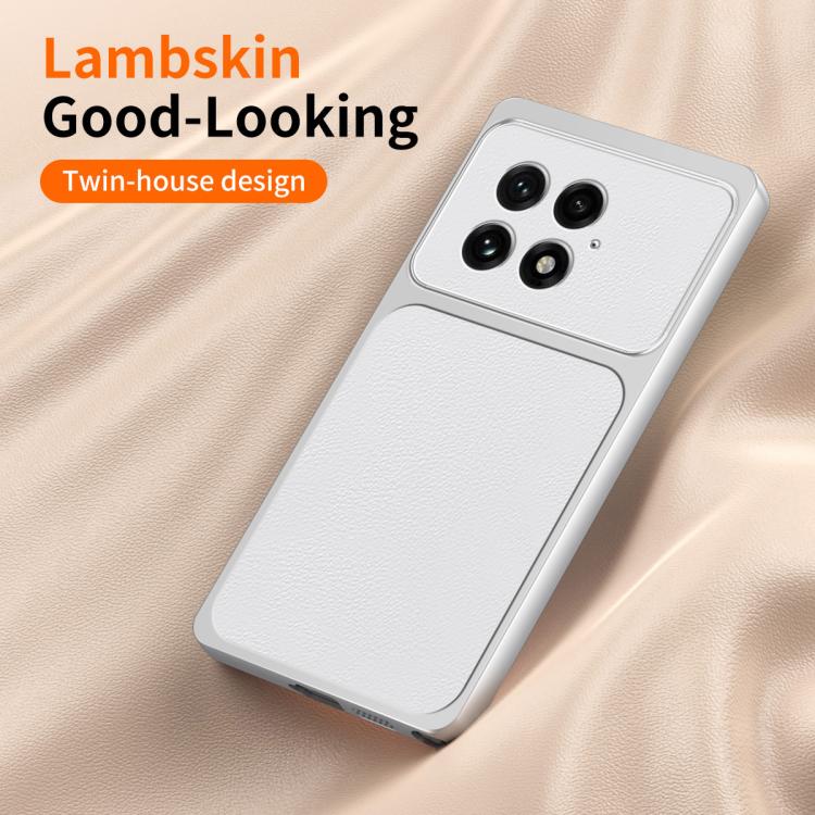 For OnePlus 13 WANLONFENG Lambskin Texture PC TPU Phone Case with 2pcs Screen Films