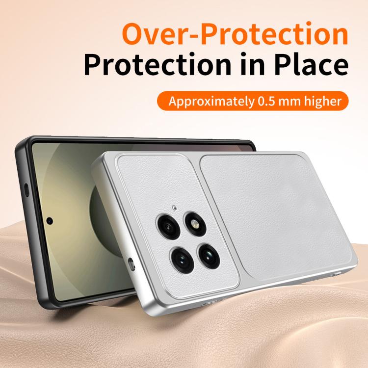 For OnePlus 13 WANLONFENG Lambskin Texture PC TPU Phone Case with 2pcs Screen Films
