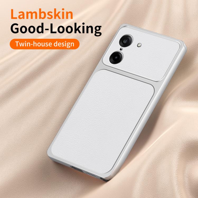For OnePlus Ace 5 Racing / Nord CE5 5G WANLONFENG Lambskin Texture PC TPU Phone Case with 2pcs Screen Films