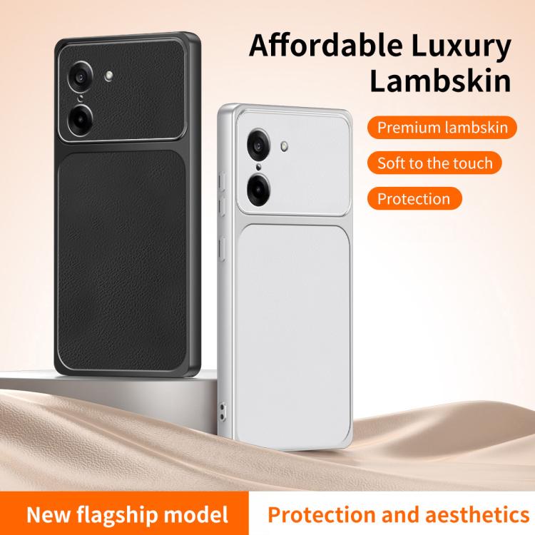 For OnePlus Ace 5 Racing / Nord CE5 5G WANLONFENG Lambskin Texture PC TPU Phone Case with 2pcs Screen Films