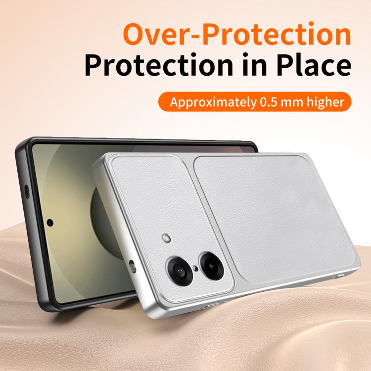 For OnePlus Ace 5 Racing / Nord CE5 5G WANLONFENG Lambskin Texture PC TPU Phone Case with 2pcs Screen Films