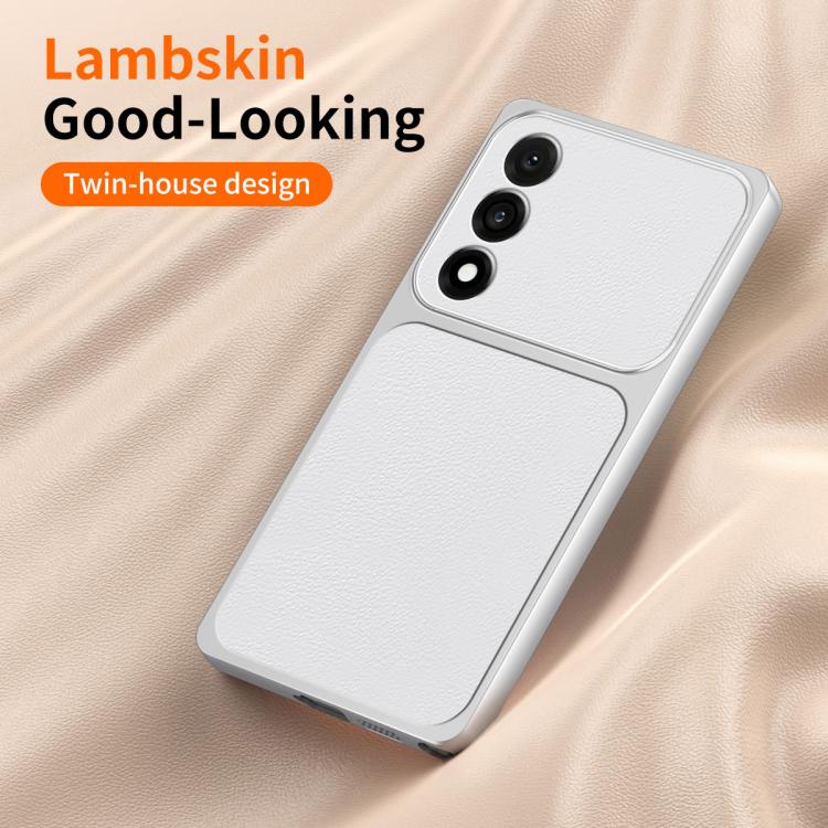 For OnePlus Ace 5 Ultra / Nord 5 5G WANLONFENG Lambskin Texture PC TPU Phone Case with 2pcs Screen Films