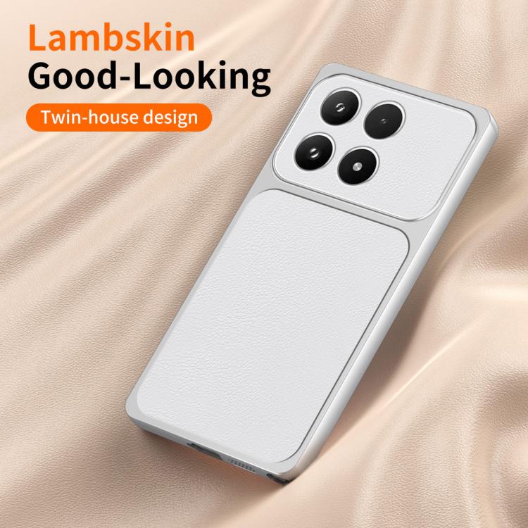 For Xiaomi 17 WANLONFENG Lambskin Texture PC TPU Phone Case with 2pcs Screen Films