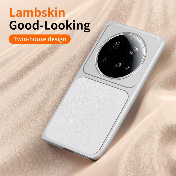 For Xiaomi 15 Ultra WANLONFENG Lambskin Texture PC TPU Phone Case with 2pcs Screen Films