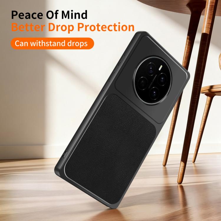For Honor Magic7 Pro WANLONFENG Lambskin Texture PC TPU Phone Case with 2pcs Screen Films