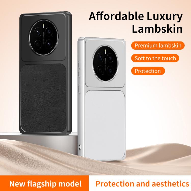 For Honor Magic7 WANLONFENG Lambskin Texture PC TPU Phone Case with 2pcs Screen Films
