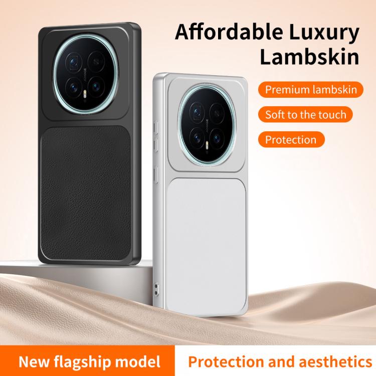For Honor Magic8 WANLONFENG Lambskin Texture PC TPU Phone Case with 2pcs Screen Films