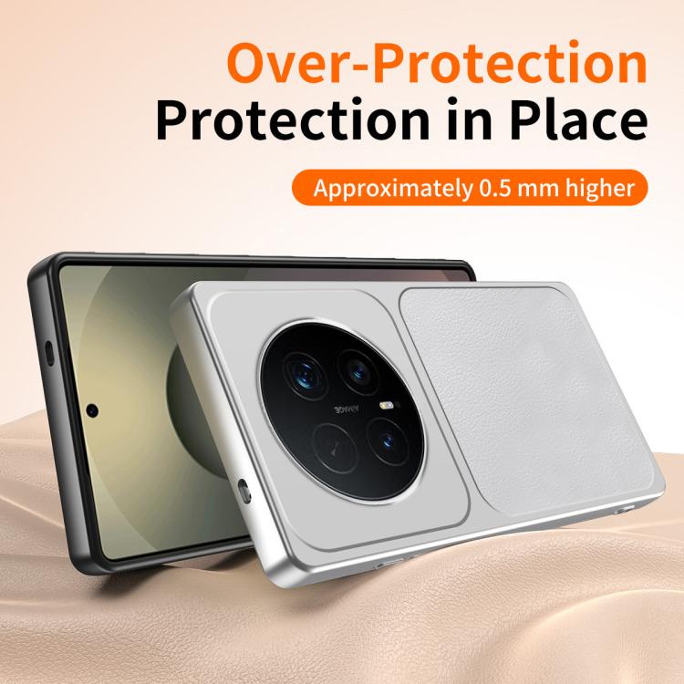 For Honor Magic8 Pro WANLONFENG Lambskin Texture PC TPU Phone Case with 2pcs Screen Films