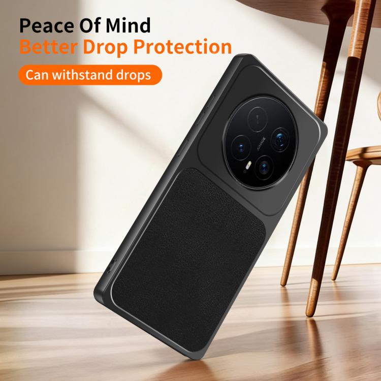 For Honor Magic8 Pro WANLONFENG Lambskin Texture PC TPU Phone Case with 2pcs Screen Films