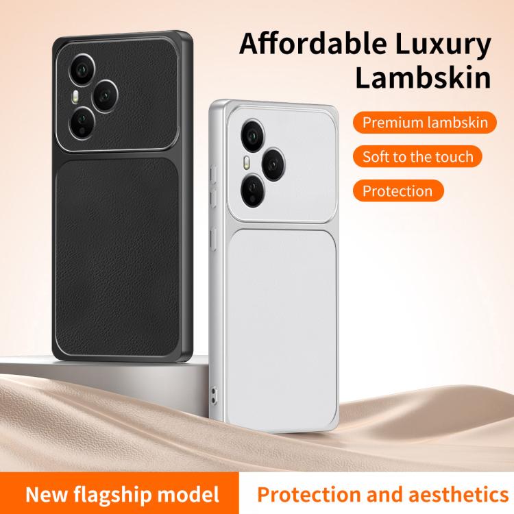 For Honor 400 Global 156.5mm WANLONFENG Lambskin Texture PC TPU Phone Case with 2pcs Screen Films