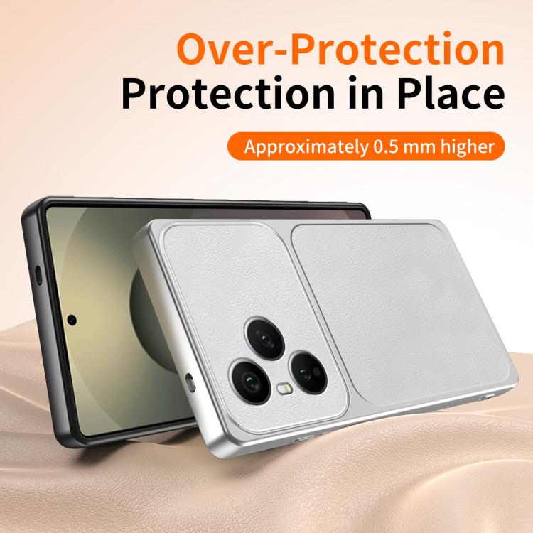 For Honor 400 Global 156.5mm WANLONFENG Lambskin Texture PC TPU Phone Case with 2pcs Screen Films