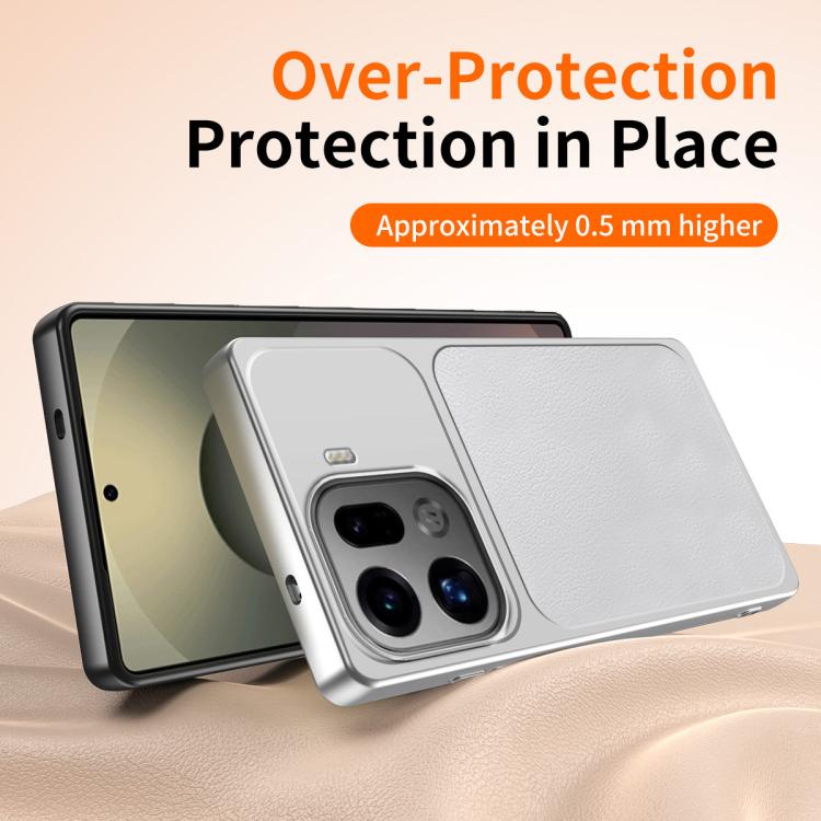 For OPPO Find X9 Pro WANLONFENG Lambskin Texture PC TPU Phone Case with 2pcs Screen Films