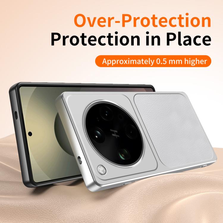 For OPPO Find X9 Ultra WANLONFENG Lambskin Texture PC TPU Phone Case with 2pcs Screen Films