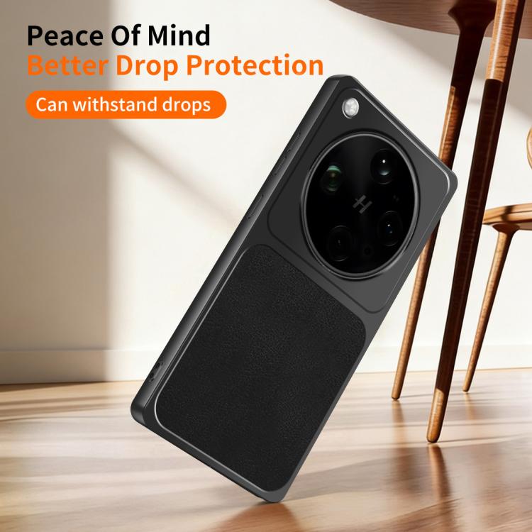 For OPPO Find X9 Ultra WANLONFENG Lambskin Texture PC TPU Phone Case with 2pcs Screen Films