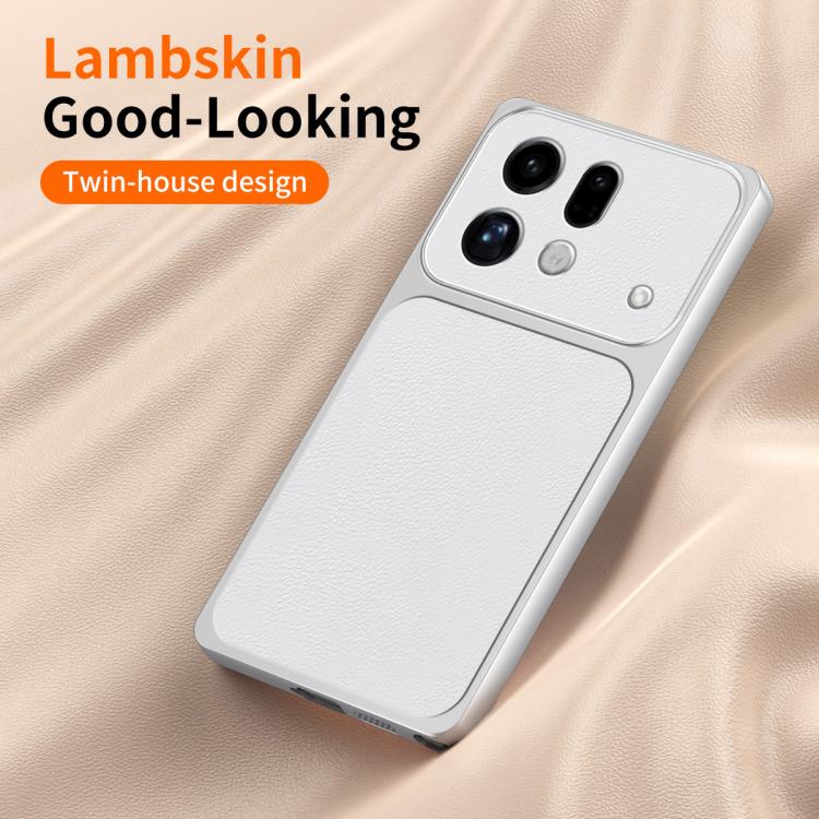 For OPPO Find X9s Pro WANLONFENG Lambskin Texture PC TPU Phone Case with 2pcs Screen Films