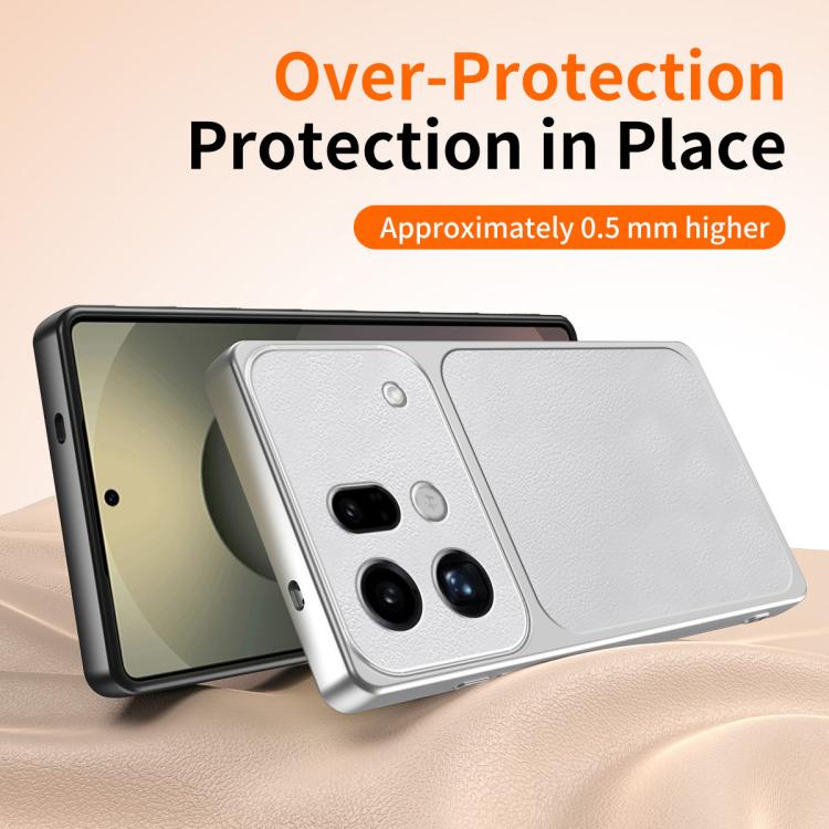 For OPPO Find X9s Pro WANLONFENG Lambskin Texture PC TPU Phone Case with 2pcs Screen Films