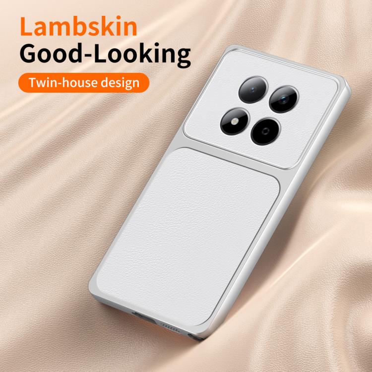 For Redmi Note 15 Pro+ 5G Global WANLONFENG Lambskin Texture PC TPU Phone Case with 2pcs Screen Films