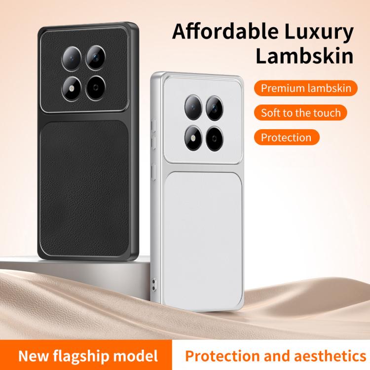 For Redmi Note 15 Pro+ 5G Global WANLONFENG Lambskin Texture PC TPU Phone Case with 2pcs Screen Films