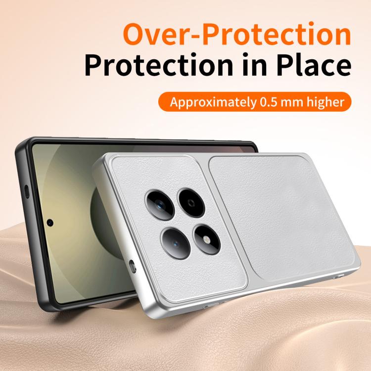 For Redmi Note 15 Pro+ 5G Global WANLONFENG Lambskin Texture PC TPU Phone Case with 2pcs Screen Films