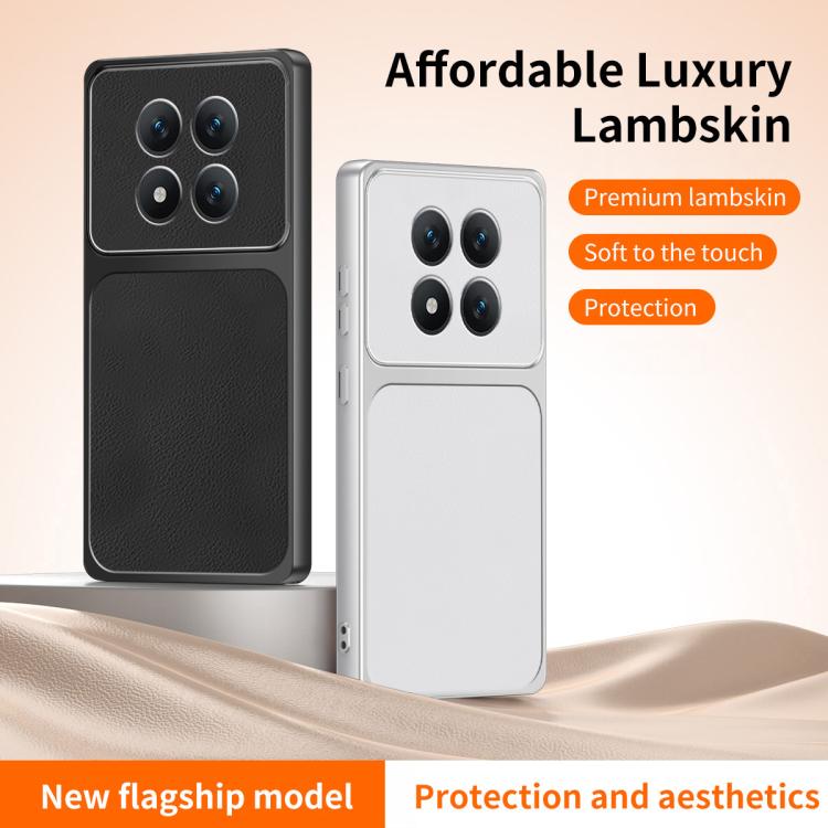 For Redmi Note 15 5G Global 164mm WANLONFENG Lambskin Texture PC TPU Phone Case with 2pcs Screen Films