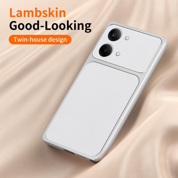 For Redmi Turbo 5 Max/Poco X8 Pro Max WANLONFENG Lambskin Texture PC TPU Phone Case with 2pcs Screen Films