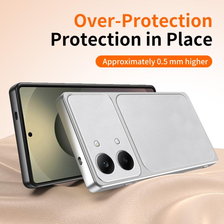 For Redmi Turbo 5 Max/Poco X8 Pro Max WANLONFENG Lambskin Texture PC TPU Phone Case with 2pcs Screen Films