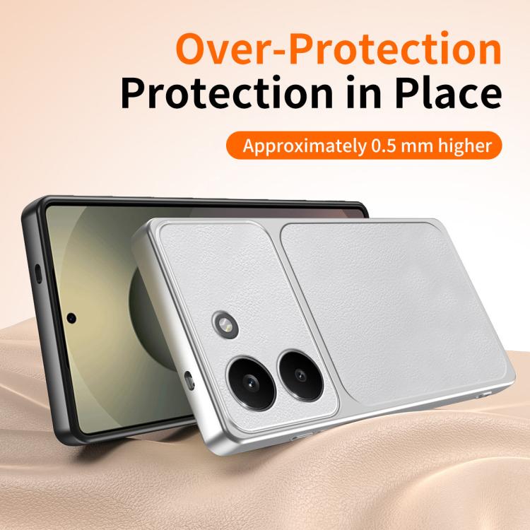 For Redmi K90 / Poco F8 Pro WANLONFENG Lambskin Texture PC TPU Phone Case with 2pcs Screen Films