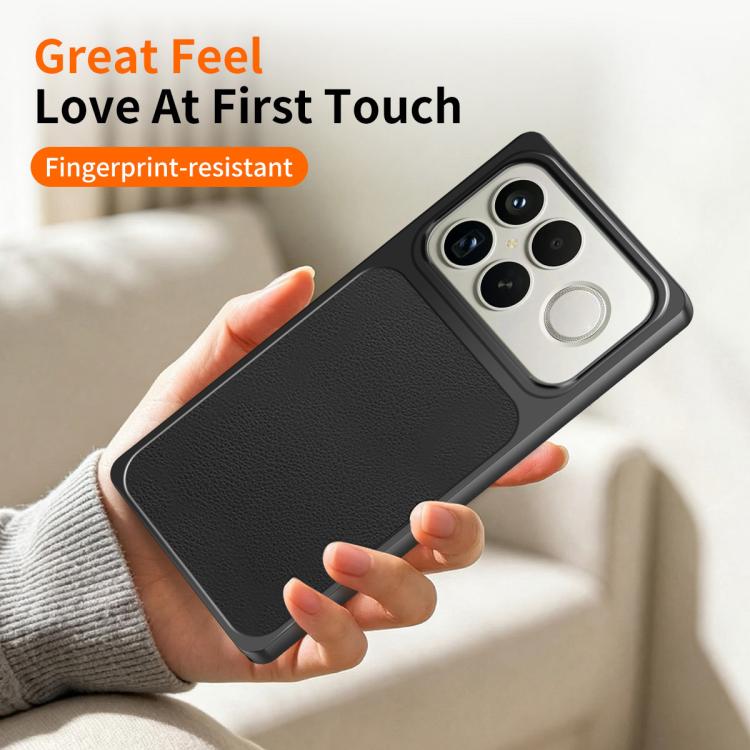 For Redmi K90 Pro Max / Poco F8 Ultra WANLONFENG Lambskin Texture PC TPU Phone Case with 2pcs Screen Films