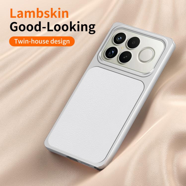 For Redmi K90 Pro Max / Poco F8 Ultra WANLONFENG Lambskin Texture PC TPU Phone Case with 2pcs Screen Films