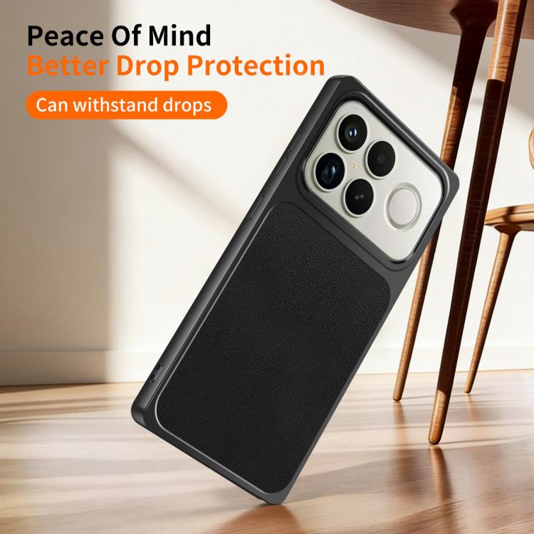 For Redmi K90 Pro Max / Poco F8 Ultra WANLONFENG Lambskin Texture PC TPU Phone Case with 2pcs Screen Films