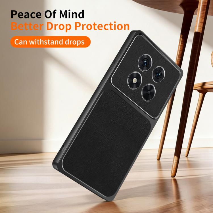 For Redmi Note 14 Pro+ 5G WANLONFENG Lambskin Texture PC TPU Phone Case with 2pcs Screen Films