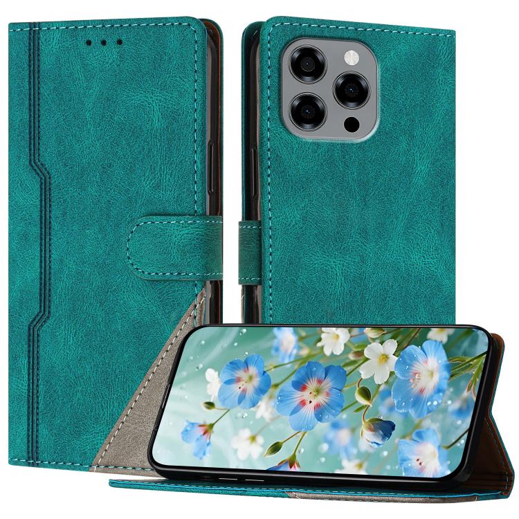 For DOOGEE Note 58 / 58 Pro Color Matching Buckle Clasp Vegan Leather Phone Case