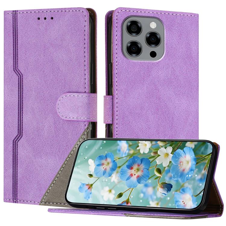 For DOOGEE Note 58 / 58 Pro Color Matching Buckle Clasp Vegan Leather Phone Case