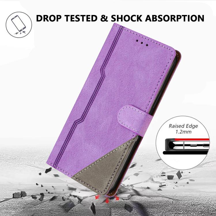 For DOOGEE Note 58 / 58 Pro Color Matching Buckle Clasp Vegan Leather Phone Case