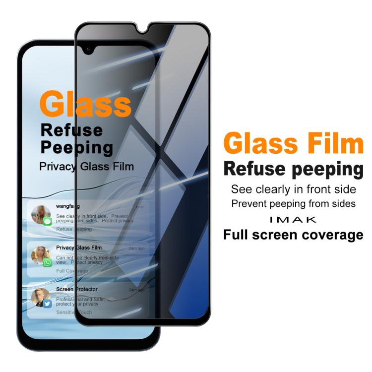 For Redmi 15a 5G imak HD Full Screen Privacy Tempered Glass Protective Film