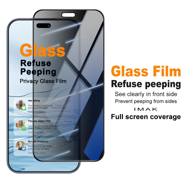 For Huawei Pura 90 5G imak HD Full Screen Privacy Tempered Glass Protective Film