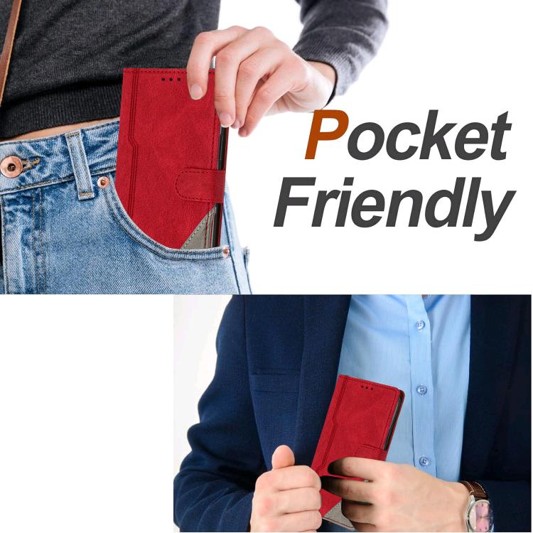 For HMD Skyline Color Matching Buckle Clasp Vegan Leather Phone Case