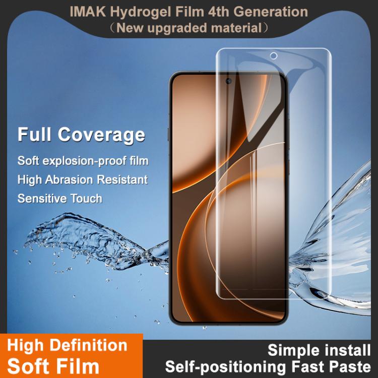 For OPPO Find X9 Ultra 5G imak 4th Generation Full Coverage Screen Hydrogel Film, Support Fingerprint Unlocking