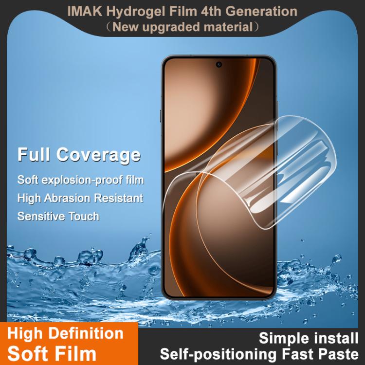 For OPPO Find X9 Ultra 5G imak 4th Generation Full Coverage Screen Hydrogel Film, Support Fingerprint Unlocking